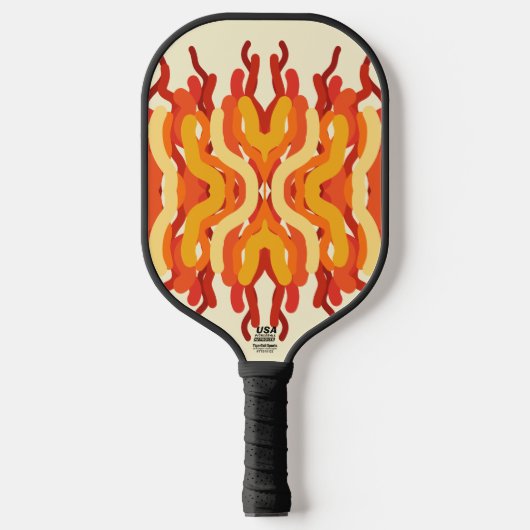 Dancing Sunburst Pop van kleur Abstracte kunst Pickleball Paddle (Voorkant)