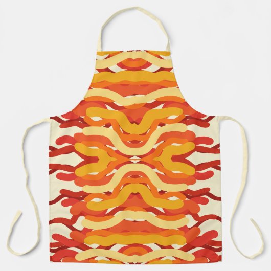 Dancing Sunburst Pop van kleur Abstracte kunst Schort (Voorkant)