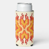 Dancing Sunburst Pop van kleur Abstracte kunst Seltzer Blikjeskoeler (Seltzer Voorkant)