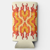 Dancing Sunburst Pop van kleur Abstracte kunst Seltzer Blikjeskoeler (Achterkant)