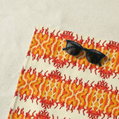 Dancing Sunburst Pop van kleur Abstracte kunst Strandlaken (In situ)