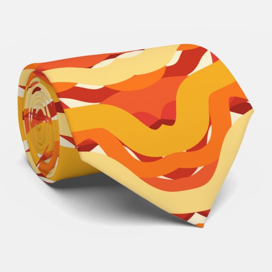 Dancing Sunburst Pop van kleur Abstracte kunst Stropdas (Opgerold)