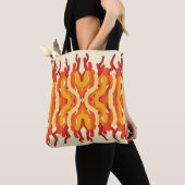 Dancing Sunburst Pop van kleur Abstracte kunst Tote Bag (Dichtbij)