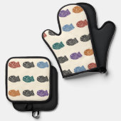 Dancing Taiyaki Ovenwant & Pannenlap Set (Voorkant / Achterkant)