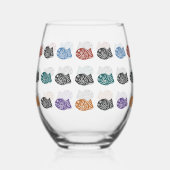 Dancing Taiyaki Wijnglas Zonder Voet (Achterkant)