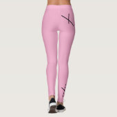 Dancing The Day Soft Black&Pink Minimal X Art Leggings (Achterkant)