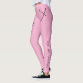 Dancing The Day Soft Black&Pink Minimal X Art Leggings (Links)