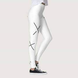 Dancing The Day Soft Black&White Minimal X Art Leggings
