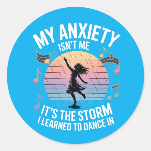 Dancing Through Anxiety Mental Health Sticker (Voorkant)