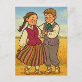 Dancing Through Latvian Traditions Briefkaart (Voorkant)
