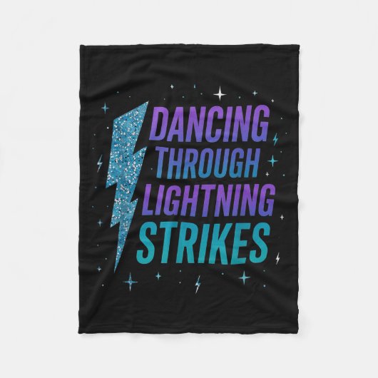 Dancing Through The Lightning Strike Dancer Motiva Fleece Deken (Voorkant)