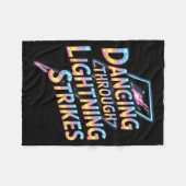 Dancing Through The Lightning Strike Dancer Motiva Fleece Deken (Voorkant (Horizontaal))