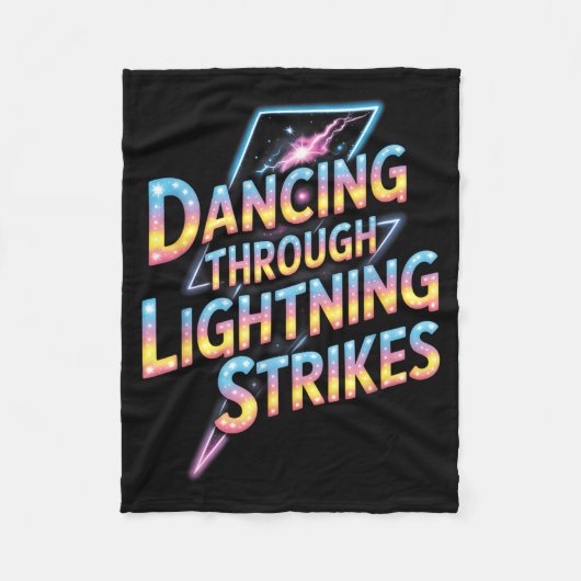 Dancing Through The Lightning Strike Dancer Motiva Fleece Deken (Voorkant)