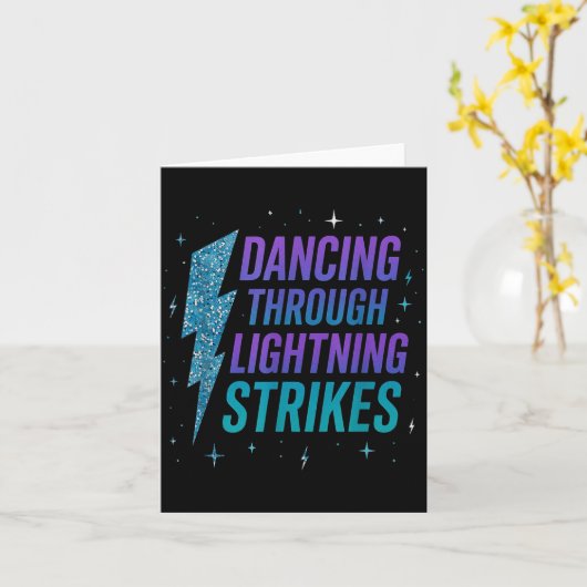 Dancing Through The Lightning Strike Dancer Motiva Kaart (Gele Bloem)