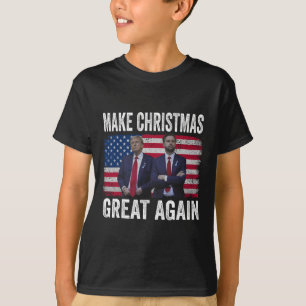 Dancing Trump Santa en DJ Vance maken kerstfeest T-shirt