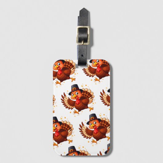 Dancing Turkey Bagagelabel (Voorkant (verticaal))