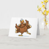 *DANCING TURKEY* HAPPY IT IS "UW GROTE DAG" KAART (Gele Bloem)