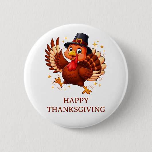 Dancing Turkey Ronde Button 5,7 Cm (Voorkant)