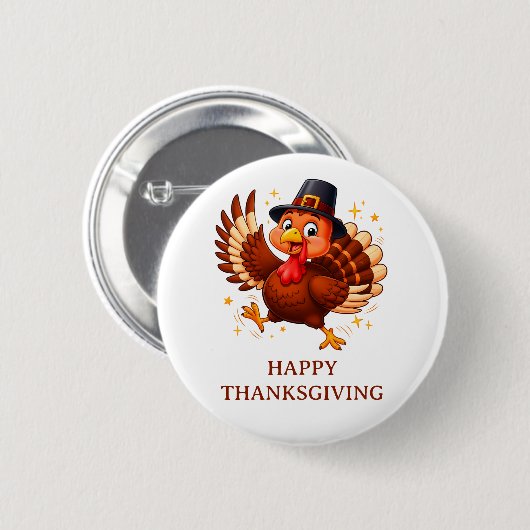 Dancing Turkey Ronde Button 5,7 Cm (Voorkant /achterkant)