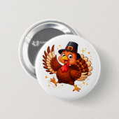 Dancing Turkey Ronde Button 5,7 Cm (Voorkant /achterkant)