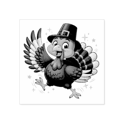 Dancing Turkey Rubberstempel (Afrduk)