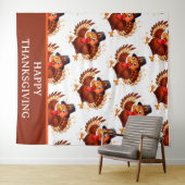 Dancing Turkey Wandkleed (In Situ (horizontaal))