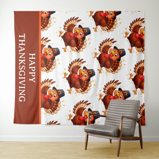 Dancing Turkey Wandkleed (In Situ (horizontaal))