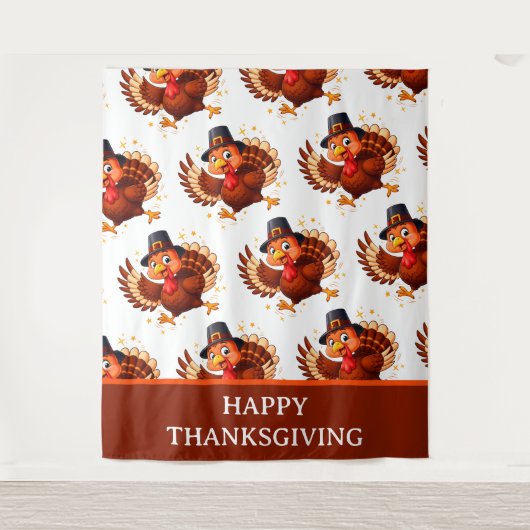 Dancing Turkey Wandkleed (Voorkant)