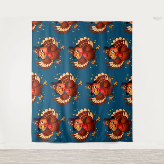 Dancing Turkey Wandkleed (Voorkant)