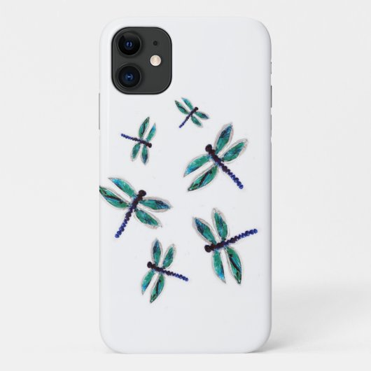 Dancing Turquoise Dragonfly Bugs Case-Mate iPhone Case (Achterkant)