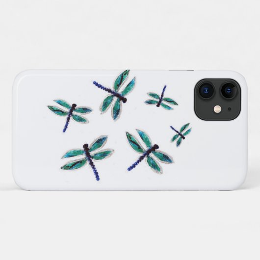 Dancing Turquoise Dragonfly Bugs Case-Mate iPhone Case (Achterkant (horizontaal))