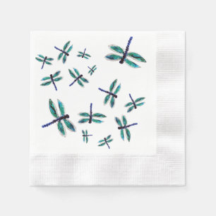 Dancing Turquoise Dragonfly Servetten
