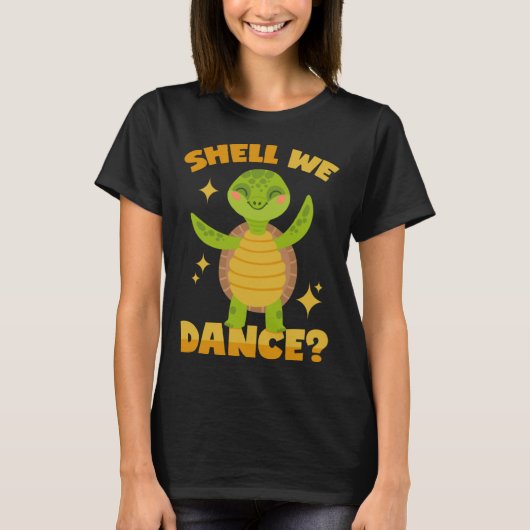 Dancing Turtle Pun T-shirt (Voorkant)