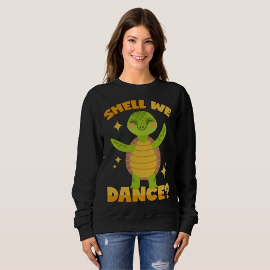 Dancing Turtle Pun Trui (Voorkant volledig)