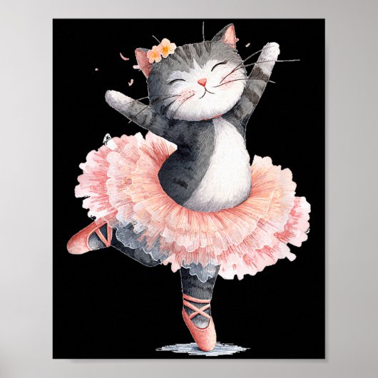 Dancing Tutu Cat Costume For Cats Lovers  Poster (Voorkant)