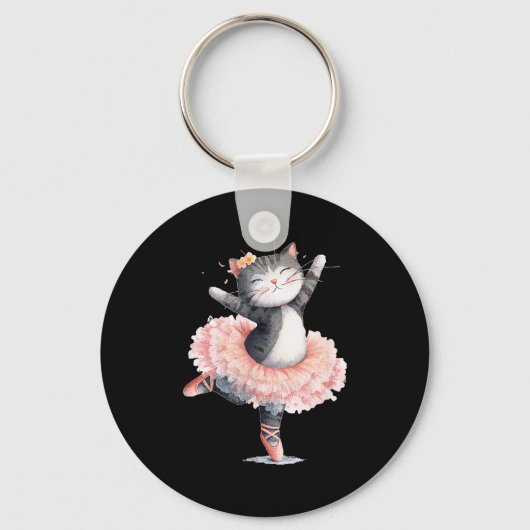 Dancing Tutu Cat Costume For Cats Lovers  Sleutelhanger (Voorkant)