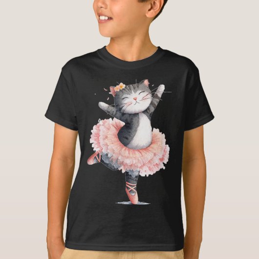Dancing Tutu Cat Costume For Cats Lovers  T-shirt (Voorkant)