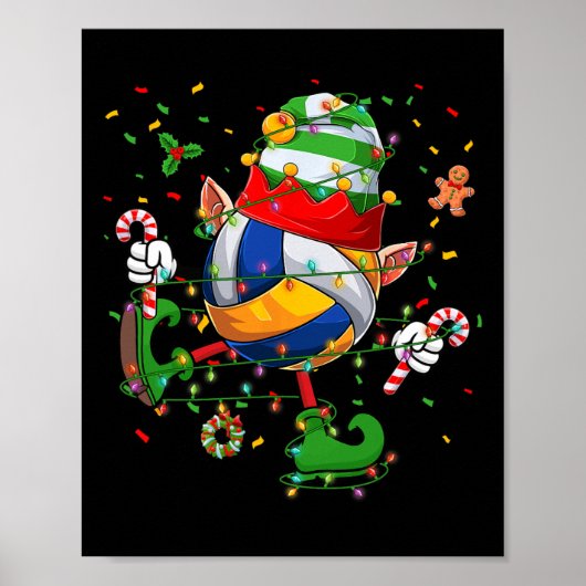 Dancing Volleybal Elf Pet Scue SS Schattige SSS Poster (Voorkant)