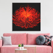 Dancing vuurwerk-rode muur kunst uitgerekt canvas (Insitu (Woonkamer))