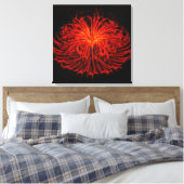 Dancing vuurwerk-rode muur kunst uitgerekt canvas (Insitu (Slaapkamer))