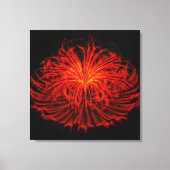 Dancing vuurwerk-rode muur kunst uitgerekt canvas afdruk (Voorkant)