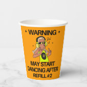Dancing Warning Cup Sleeves | Party Humor Drink Ja Papieren Bekers (Voorkant)