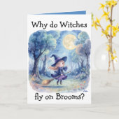 "Dancing Witch" Kindergrap Halloween Kaart (Gele Bloem)