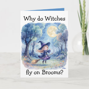 "Dancing Witch" Kindergrap Halloween Kaart