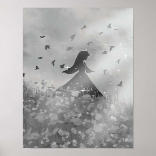 Dancing with birds I Poster (Voorkant)