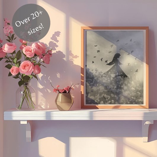 Dancing with birds I Poster