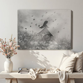 Dancing with birds II Canvas Afdruk