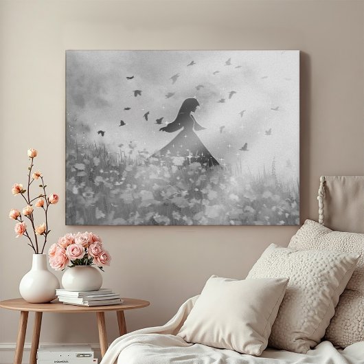 Dancing with birds II Canvas Afdruk