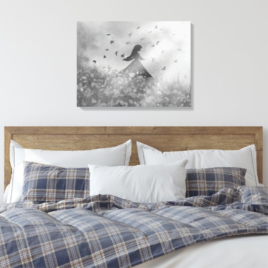 Dancing with birds II Canvas Afdruk (Insitu (Slaapkamer))