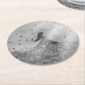 Dancing with birds ronde kartonnen onderzetter (Gebogen)